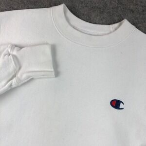 Champion Reverse Weave Crewneck Sweatshirt White Small CWGF70 Casual Streetwear